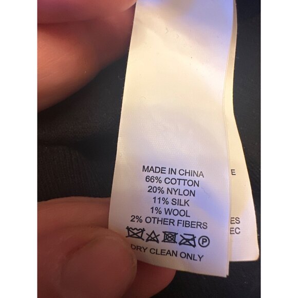 Kate Spade New York Womens Black Heart Leopard Sweater Medium silk Wool Blend - Picture 4 of 5